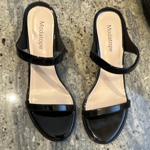 Modatope black patent - modatope, leather