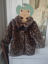 Vintage, Child's, Faux Fur, Leopard Print Coat, 9-12 Months