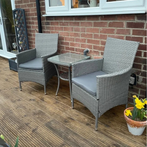Rattan bistro set - rattan, pcs