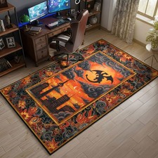 Charizard Silhouette Rug