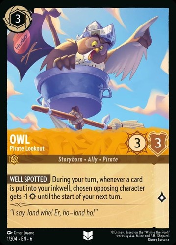 Owl pirate lookout - owl, (001)
