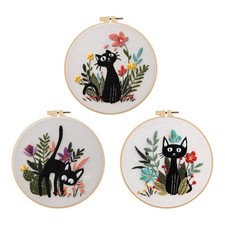 Cat Pattern Embroidery Kit