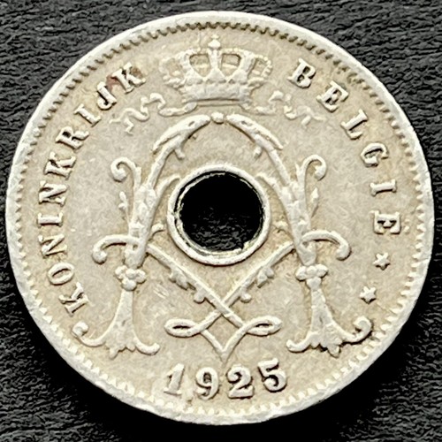 1925 belgium five cent coin - belgium,