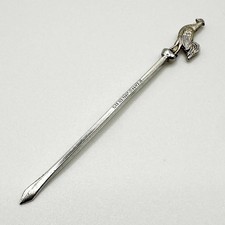 VINTAGE NOVELTY COCKEREL COCKTAIL STICK STERLING SILVER