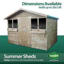 Summer Shed Garden Summer House Quality Wooden Timber Tanalised Pressure Treated
