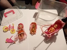 SIMBA Stroller & Baby Dolls Plastic  Baby Carrier Bike Scooter Bundle ?1990s