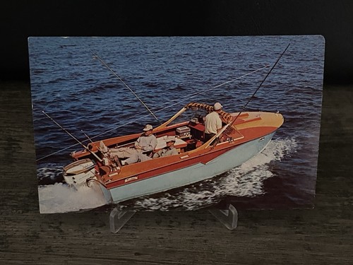 Vintage postcard fishing off - vintage,