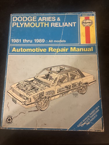 Dodge aries plymouth reliant - dodge,