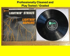 UK 1st Press Stateside 1963 LIGHTIN HOPKINS LIGHTIN' STRIKES Mono Flipback VG/VG