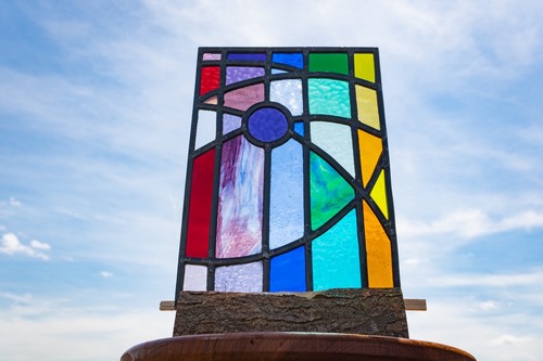 Stunning multicoloured leaded - multicoloured,