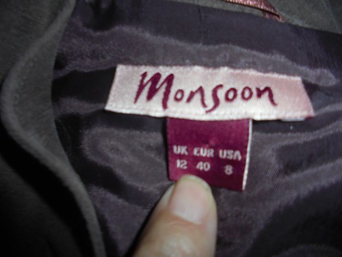 Size monsoon jacket brown - 12,