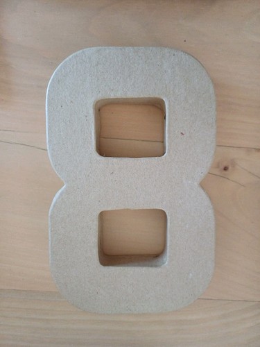 Paper mache numbers and - paper,