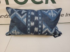 Bedeck of Belfast Dhaka Cushion, Blue Chambray 70 x 40cm RRP £45.00