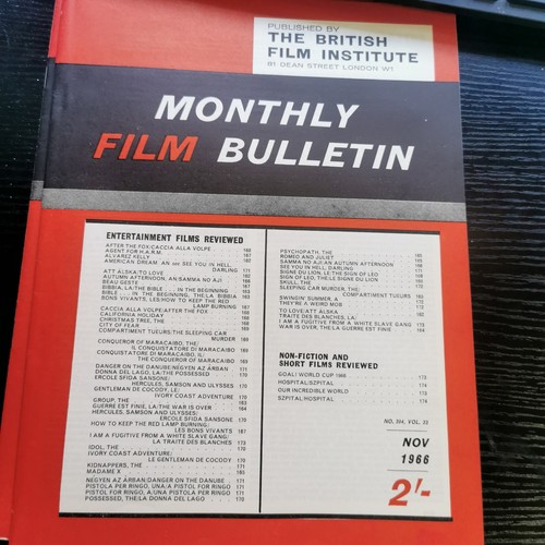 Monthly film bulletin nov 1966 - bulletin,