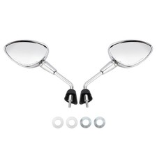 PAIR SHORTY MIRRORS CHROME FOR