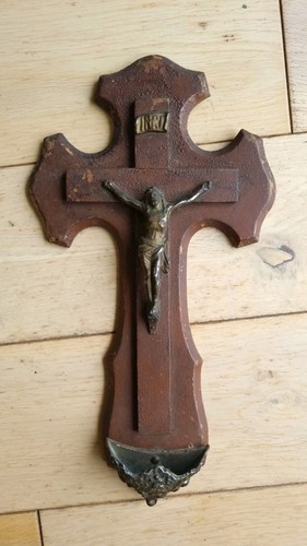 Wooden crucifix holy - crucifix, water