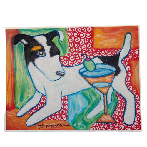 Smooth fox terrier martini - terrier, "martini