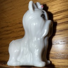 Barbie Doll White Yorkshire Terrier Yorkie Pet Puppy Accessory 1.5 inch