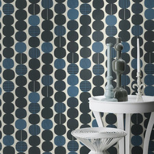 Plain Blue Wallpaper Geometric Spot Circle Paste The Wall Free Match Lounge