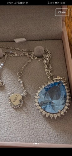 Tova diamonique pear blue