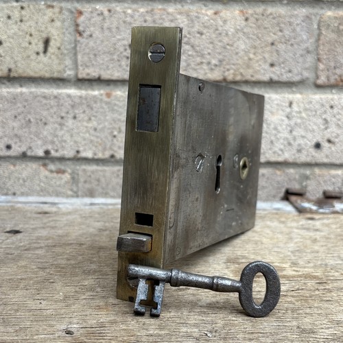Antique mortise lock - lock, victorian