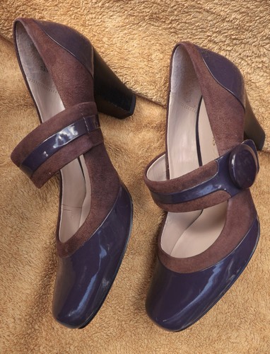 Clarks aubergine leather - aubergine,