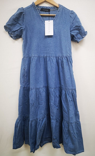 Pixie girl blue tiered - tiered, frill