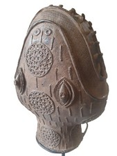 Superb Benin Bronze Snake Head