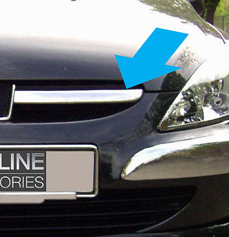 Chrome front grille accents - front,