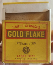 UNITED SERVICES GOLD FLAKE - UK empty 20s cigarette pack packet box