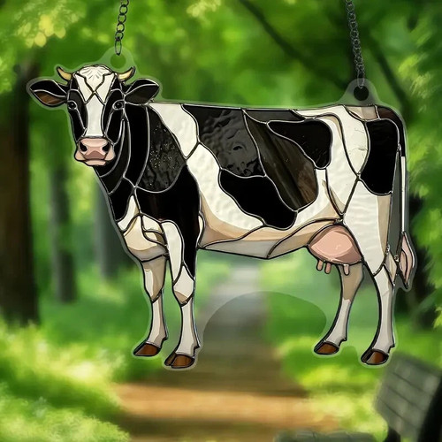 Cow shaped farm - cow, dairy