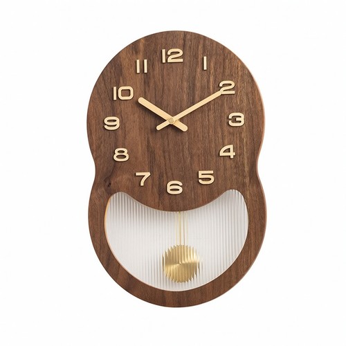 Walnut wood pendulum wall - walnut,