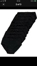 7 Pairs Black P E Knickers
