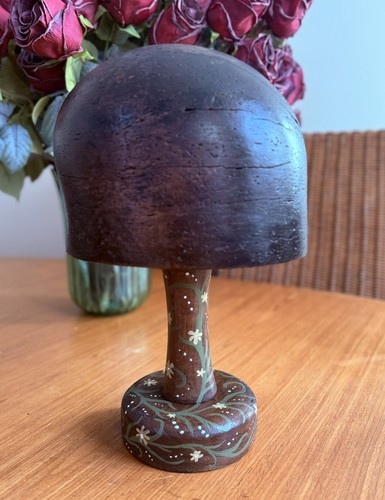 Vintage hat block wood - vintage,