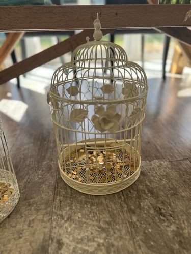 White metal birdcage wedding - white,