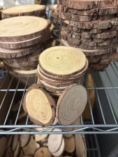 Natural Wood Slices  7-8 cm Unfinished  Log Discs Wooden Circles x 20 pcs