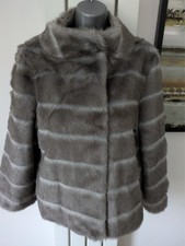 Ladies NWOT Coast grey / mink faux fur jacket/ coat size 10