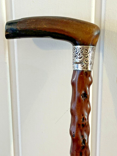Antiqueblackthorn horn handle - horn,