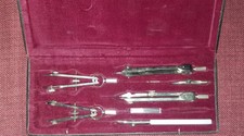 Vintage Hallerman Technical Drawing Compass Set. Made in Czechoslovakia used