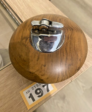 VINTAGE RONSON TABLE LIGHTER WOODEN SURROUND 