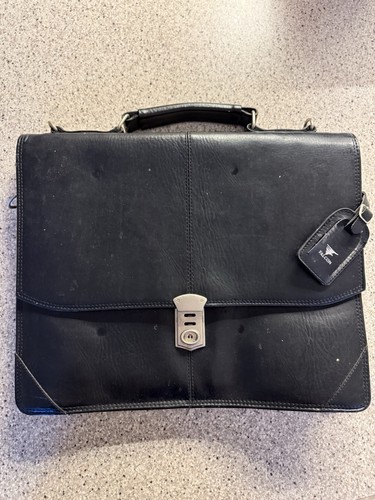 Falcon black leather laptop - falcon,