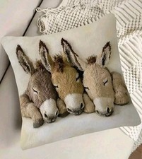 Beautiful Sleeping Donkeys cushion Covers Scatter Cushions Donkey