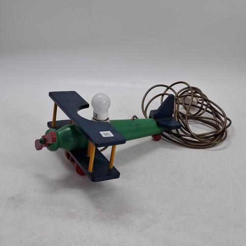 Wooden biplane child table - biplane,