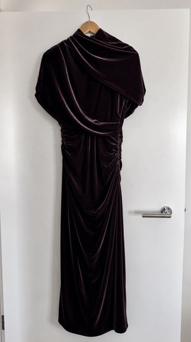 Reiss nara velvet draped midi - nara,