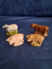 Wade Whimsies Farmyard animals Cow, Pig x 2, Sheep  
