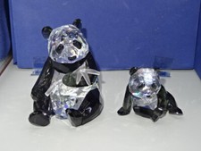 Collectable Boxed Swarovski Crystal Panda and Cub - A9100 NR000 086