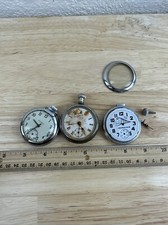 Lot 3 Antique Pocket Watch Lot, Ingraham Train, Sturdy, Ingersoll Yankee REPAIR