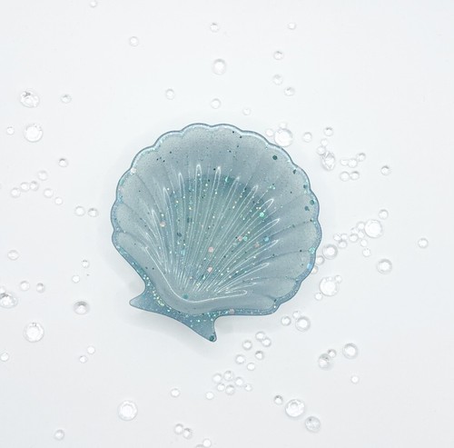 Handmade epoxy resin blue grey - handmade,