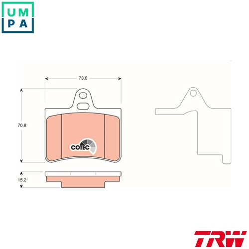 Brake pad set - pad,