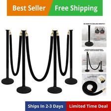 4 Pack Post with Velvet Ropes